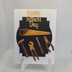 Gold and Brown Father's Day Card